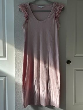 The Nines by Hatch Pink Ruffle Sleeve Dress